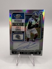 2023 Contenders Optic Jahmyr Gibbs RC Ticket Silver VARIATION Auto  Lions READ!