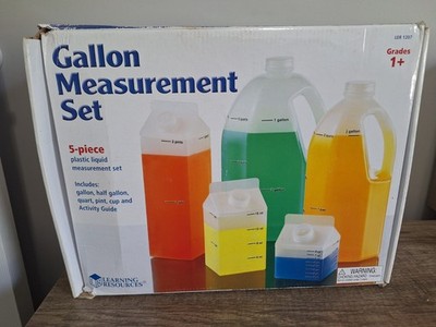 New - Learning Resources Gallon Measurement Set - 5 Piece Set - NIB