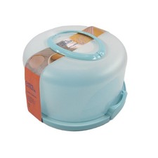 Chefs Atelier Round Cake Carrier Fits 11 Inch Cakes Aqua Locking Lid Handle