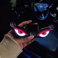 Solar Car Neon Light Demon Eye LED Ambient Atmosphere Lamp Wireless Rechargeable