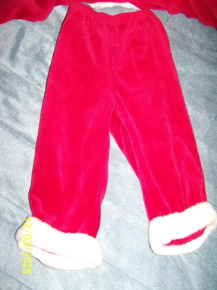 Disfraz Cat & Jack Baby Santa 3 Piezas Terciopelo Rojo y Blanco Imitación Piel Talla 12 M Nuevo con Etiquetas Foto 4 de 4