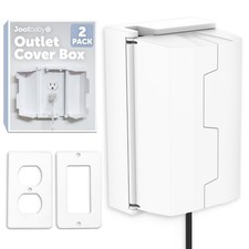Jool Baby Outlet Cover Box for Child Safety 2 Pack Duplex Decorator Electri...