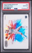 Jordan Love Color Blast Panini 2020 Prizm Draft Picks PSA 10