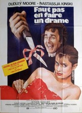 Image of UNFAITHFULLY YOURS - MOORE / KINSKI - ORIGINAL LARGE FRENCH MOVIE POSTER