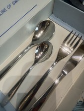 Original Swissair Airline Besteck-seltenes 56 Stk. Set-Vintage 80er, versilbert 