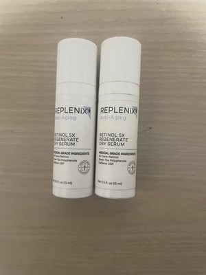 Replenix Retinol 5x Regenerate Dry Serum - 1oz Total ( 2 X 15 ML Each )