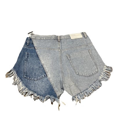 one x one teaspoon jean Shorts Cutoff Fringe UNIQUE TWO SHORT DESIGN