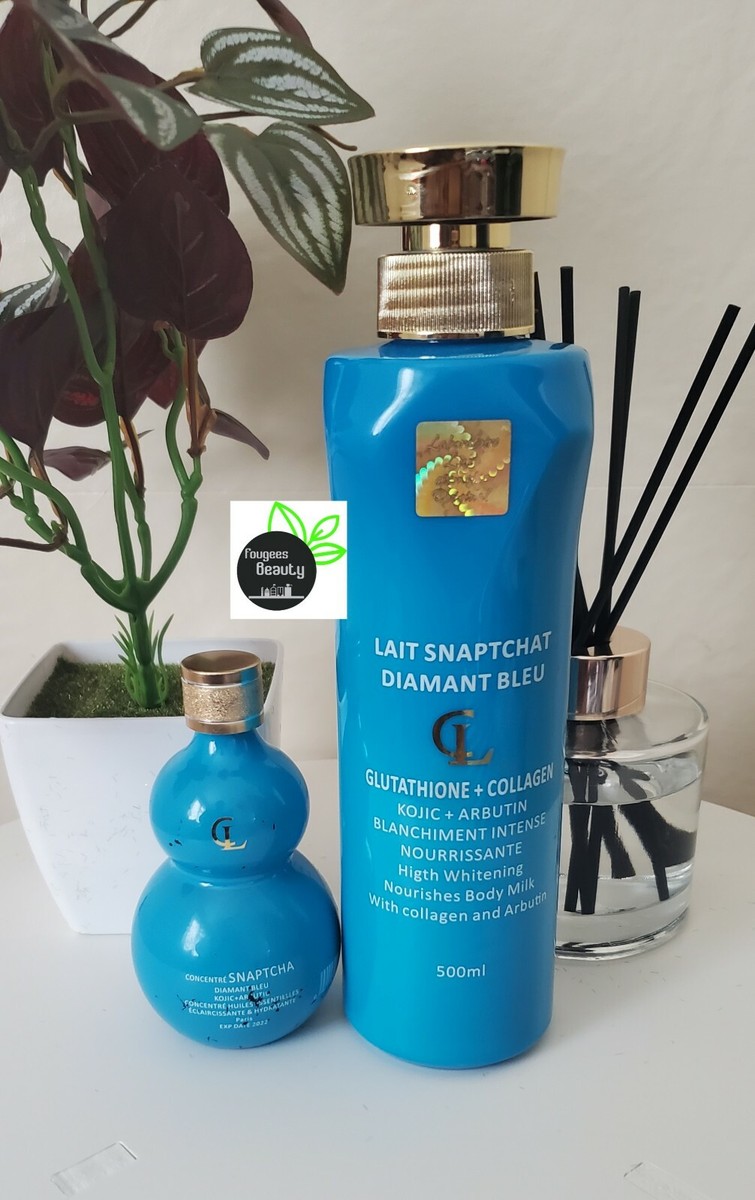 Snapchat Diamond Blue Glutathione + Collagen Body Milk 500ml + Serum