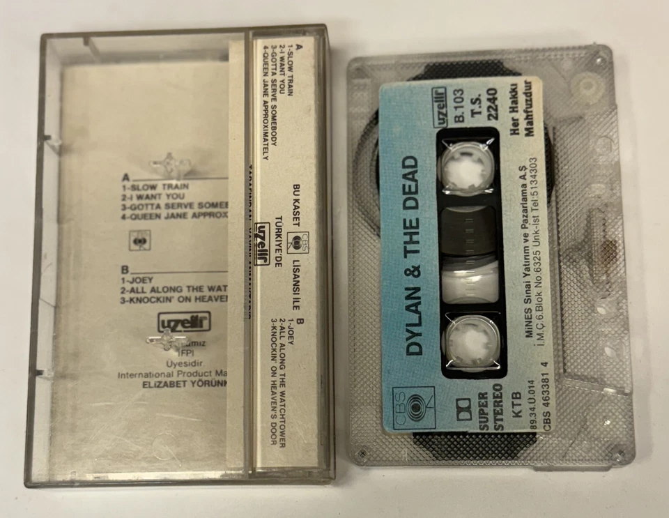 DYLAN & THE DEAD ( BOB DYLAN & GRATEFUL DEAD ) (1989) CASSETTE MADE IN TURKEY - Image 2 of 2