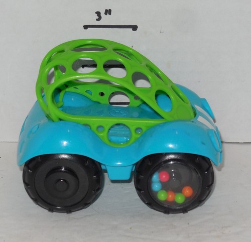 Oball Rattle & Roll Bright Starts Blue Sports Race Car Push & Go Vehicle Toy
