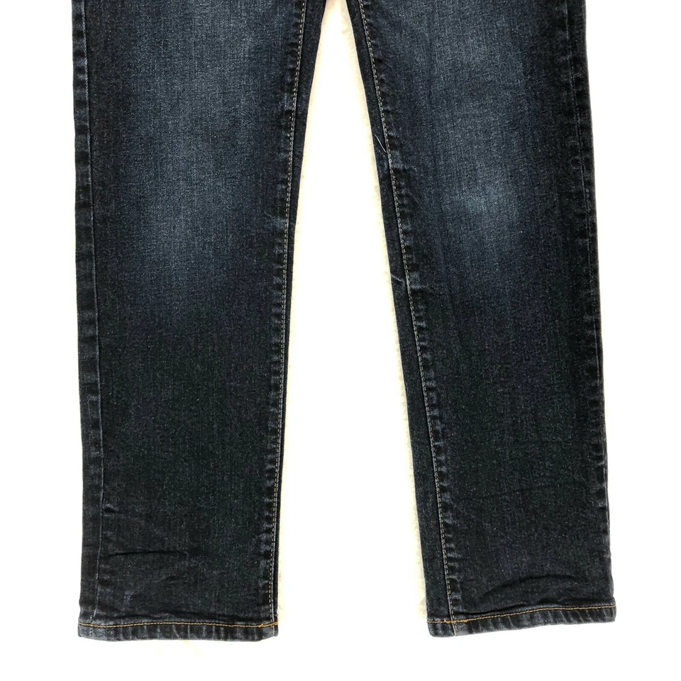 Pantalones de mezclilla rectos clásicos de Lucky Brand para jóvenes talla 14 - cintura ajustable lavado oscuro Foto 3 de 4