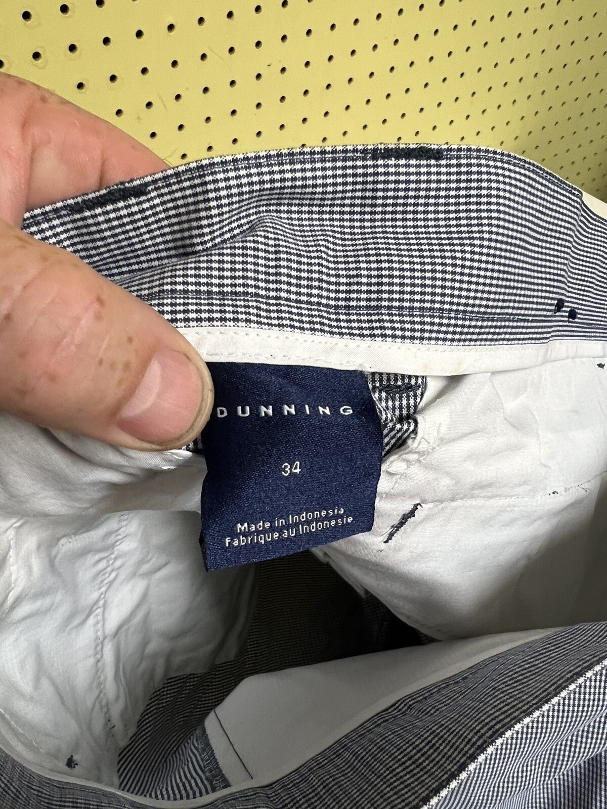 Dunning Golf Mens Shorts Flat Font Polyester Blend S… Gem