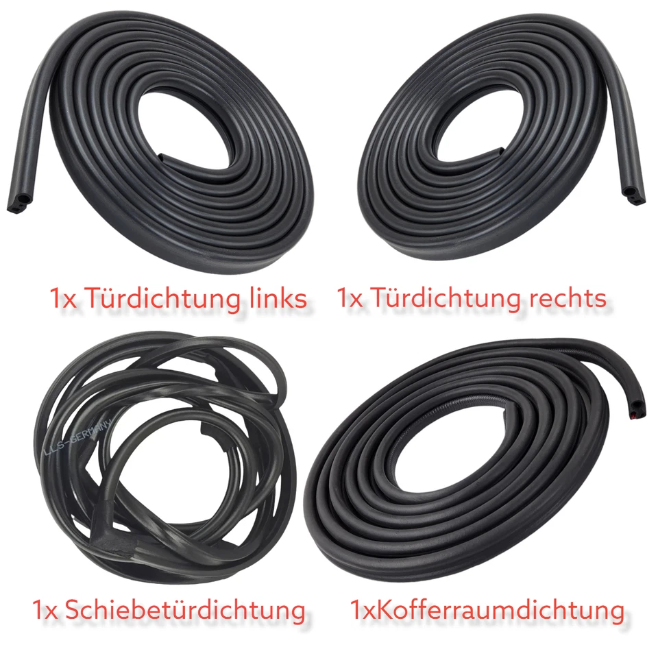 für VW T3 Dichtung 2x Türdichtung 1x Schiebetürdichtung 1x Heckklappendichtung - Bild 2 von 4
