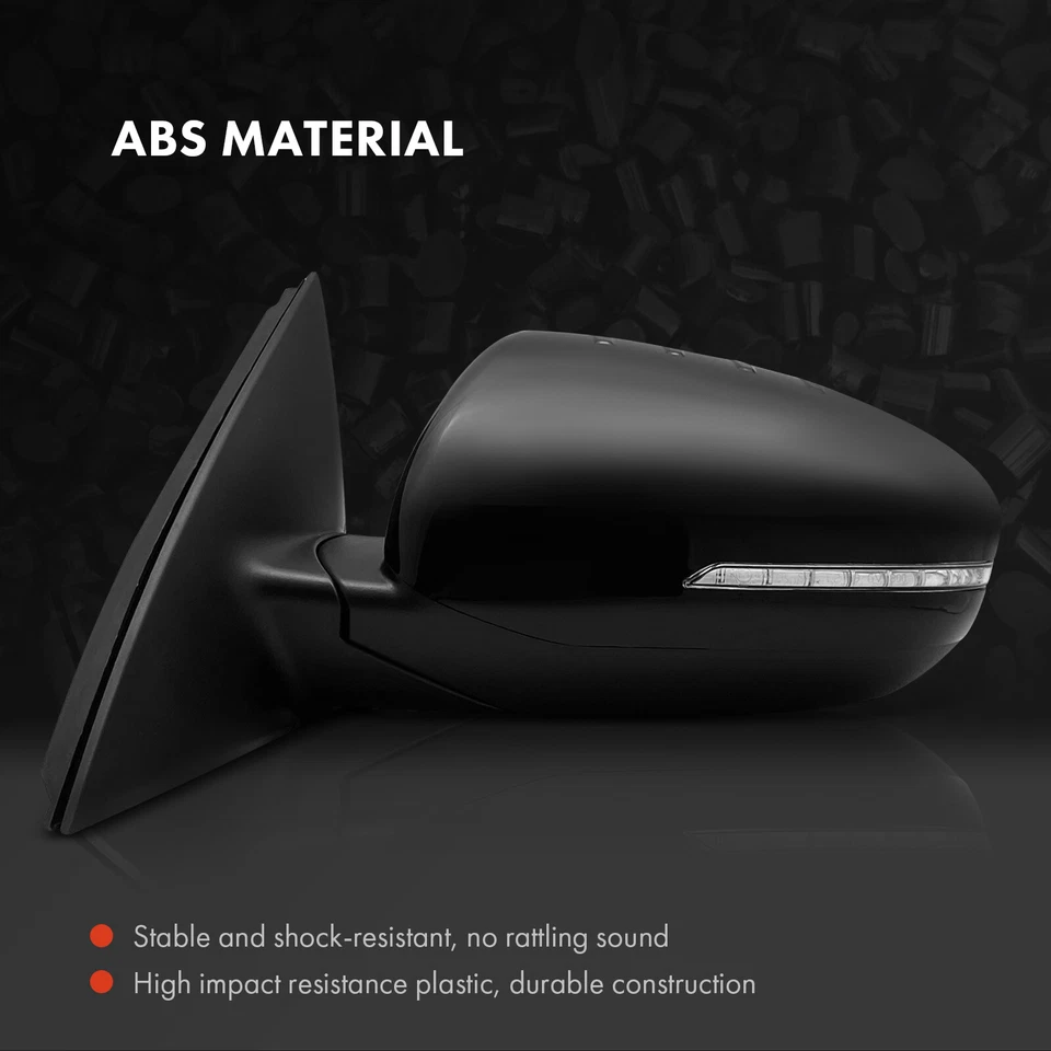 Espejo calefactor eléctrico negro lado izquierdo con intermitente y ajuste de alimentación para Kia Optima Foto 3 de 4