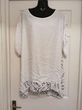 Made in Italy Lagenlook, High Low Hemline Tunic Dress  Super Soft OSFA 48” bust