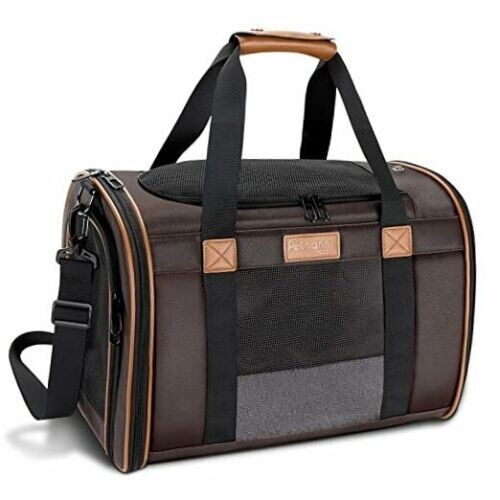 Cat, Dog Carrier Pet Travel Bags,  for Medium Cats and small Dog Brown color
