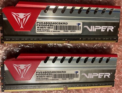 Patriot Viper 8Gb 2x4Gb DDR3 2400 MHz memory PVE48G240C5KRD PC4-19200
