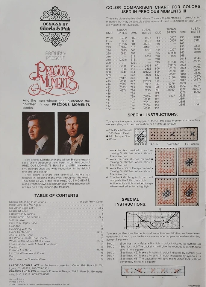 Patrones de punto de cruz Precious Moments Dear Jon de Gloria & Pat s4 Foto 2 de 4
