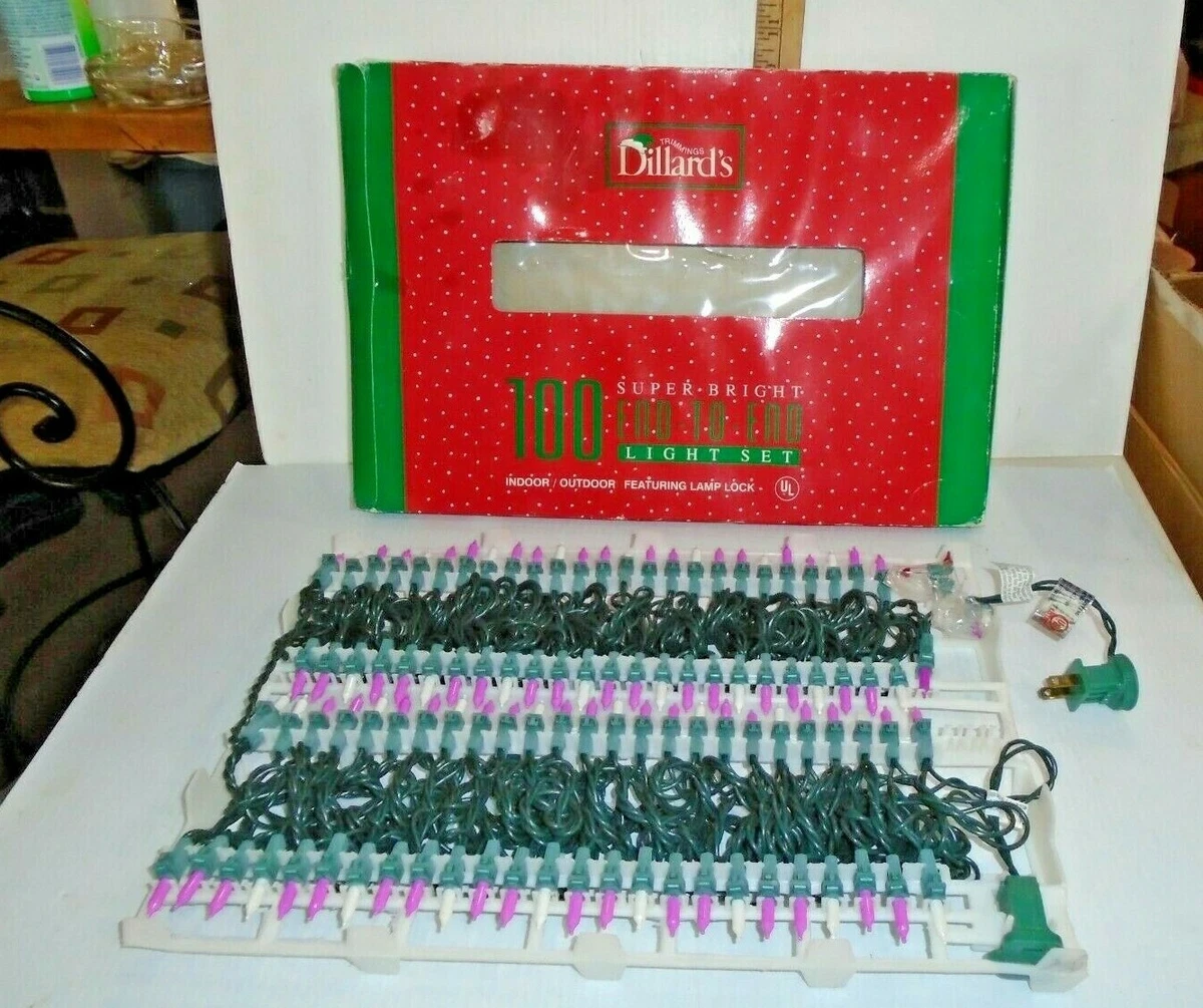 New Vintage 100 Count Clear Christmas Lights Super Bright eBay