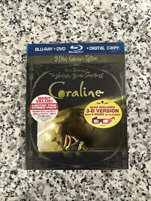 Coraline 3d/2D (Blu-Ray+DVD, 2009) And ParaNorman (Blu-Ray+DVD)