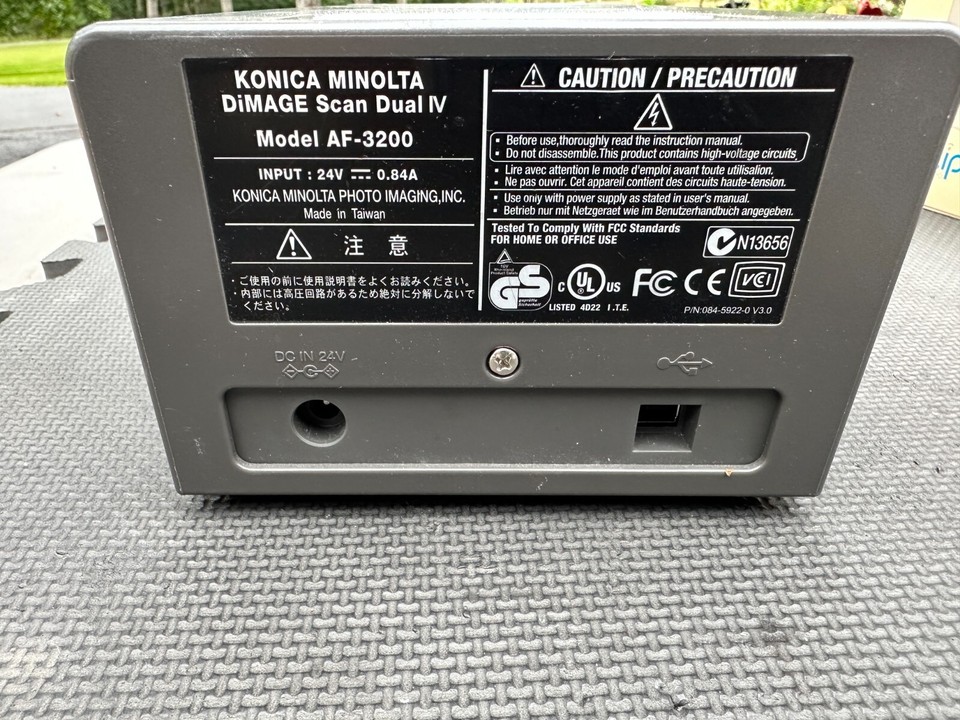 Konica Minolta Dimage Scan Dual IV Film Scanner Model AF3200 eBay