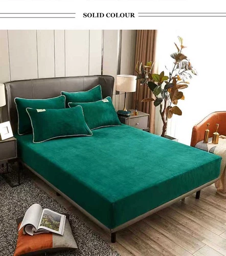 Neue Spannbettlaken Weiches Warm Samt Elastisches Spannbetttuch Matratzenbezug - Bild 32 von 32