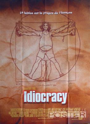 IDIOCRACY - WILSON / VINCI / DUMMHEIT - ORIGINAL GROSSES FRANZÖSISCHES FILMPL...