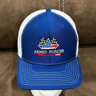 Richardson Style 112 Trucker Hat Cap ~ Armed Forces Racing Style Trucker Hat Cap