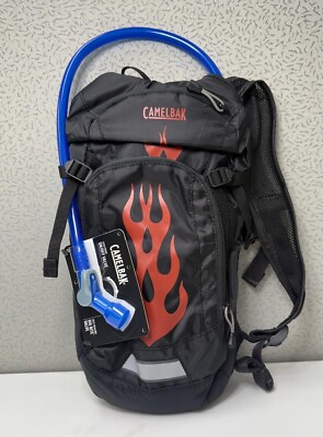 Sac D'hydratation Camelbak Mini Mule Enfant – 50 Oz, Rouge Flammes, Neuf, Pour Vélo