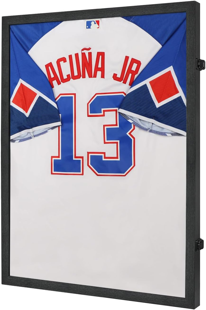 Jersey Frame Display Case Wall Mount Sport Lockable Football Basketball Baseball-image