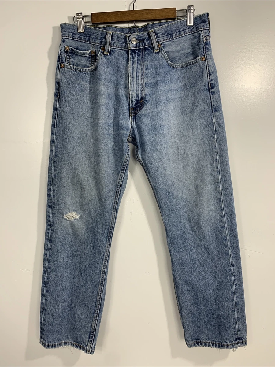 Men s Levis 505 Straight Leg Meidum Wash Jeans Tag Size 33x29 311