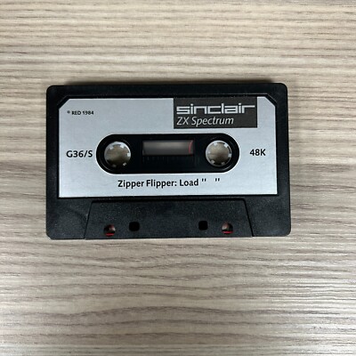 UNTESTED ZIPPER FLIPPER ZX SPECTRUM RETRO VIDEO PINBALL GAME TAPE