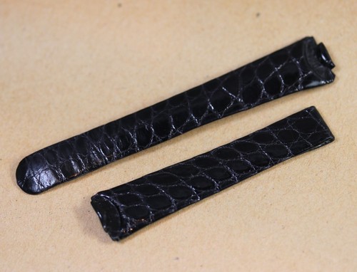 Ebel Crocodile Bracelet - Black Patent 12/11 Mm