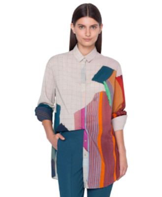 AKRIS Multicolor Tunic / Blouse SZ 44 = US 12 - NWT RT $1,390.00 + Tx