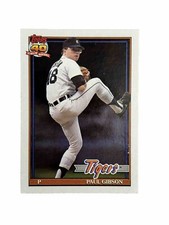 Excellent: Vintage 1991 topps Paul Gibson Detroit Tigers Trading Card