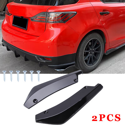 2x Rear Bumper Gloss Diffuser Lips Canard Splitters For Lexus CT200H IS300 IS250