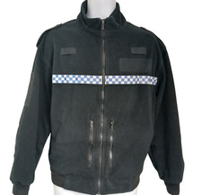 Fleece Jacket Windstopper Blue Check Black Security Turner Virr De-badged