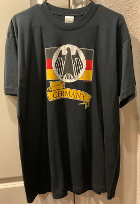 STEDMAN CLASSIC  Men's XL GERMANY LOGO 100% Fine Cotton Black NEW
