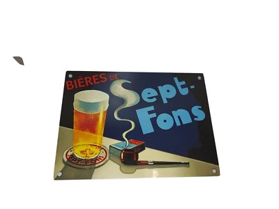 Platte Emailliertes Biere Aus Sieben Fons