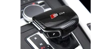 Black sline Carbon Fiber Gear Shift Knob Cover Trim For Audi A4L A5 Q7 Q5L