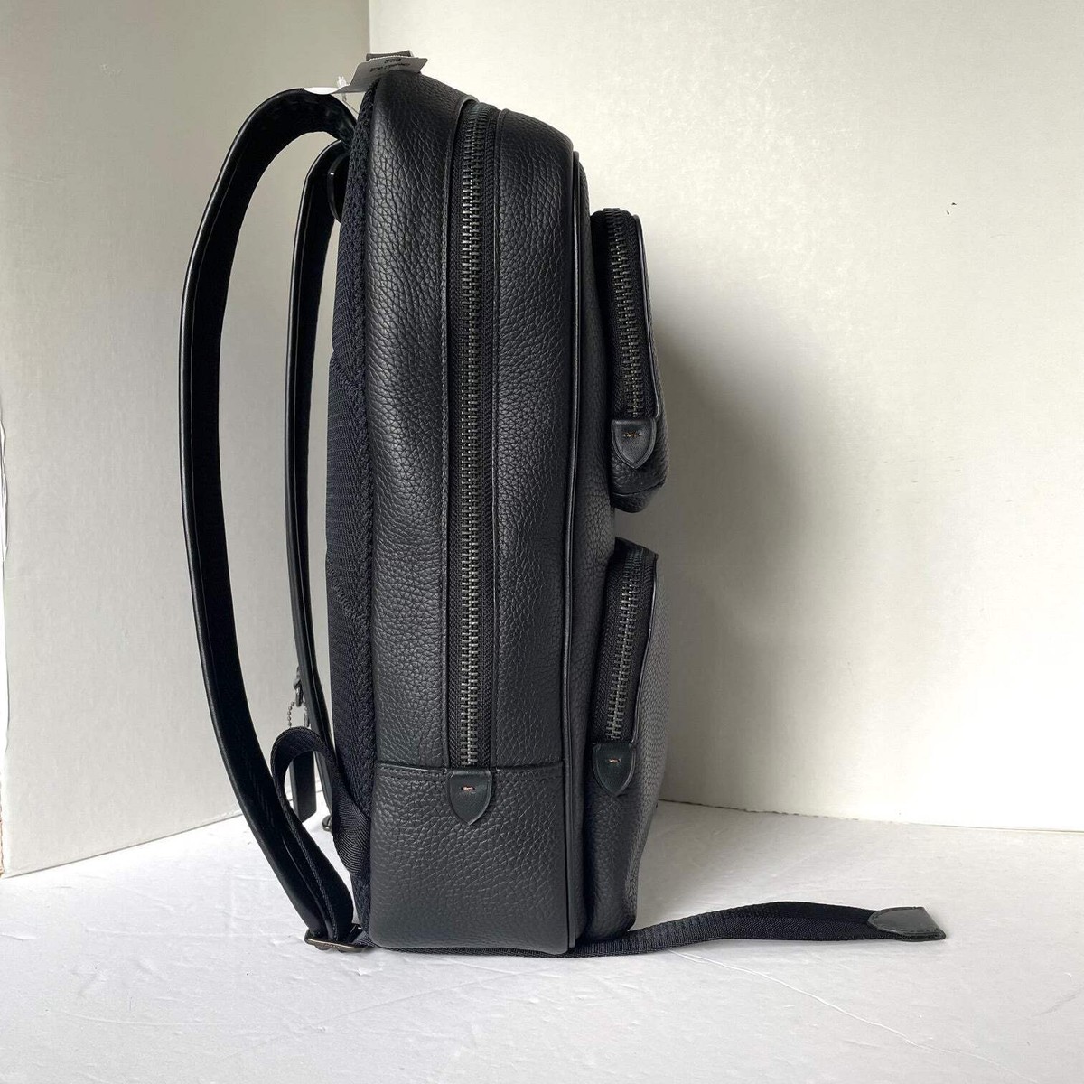 COACH バックパック　ゴッサム　C5323 ブラック Coach Gotham Backpack Mens Black Pebbled Leather Laptop