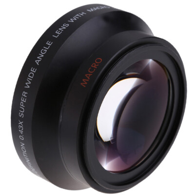 67mm Digital  0.43X Wide Angle Lens With Macro Optics for Canon Rebel Nik E6S9