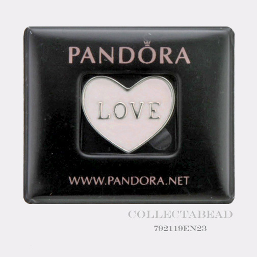 Authentic Pandora Silver Medium Love Heart Plate Enamel Petite 792119EN23