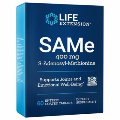 Life Extension Sam-e S-Adenosyl-Methionine 400mg 60Tabs S-Adenosyl-Methionine