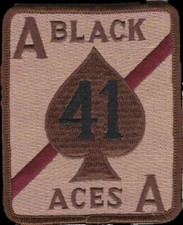 A Black 41 Aces Patch New