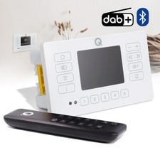 Q Acoustics E120 Bluetooth Wall Amplifier with DAB+ Touch Panel Control - White