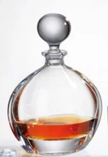 Decanter Whiskey Vodka Cognac Water Carafe Bohemia Crystal Glass 22oz / 650ml 