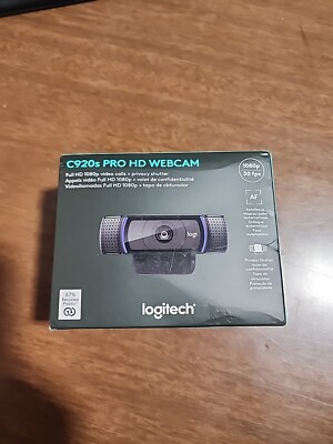 New Logitech C920s Pro HD 1080P Webcam With Privacy Shutter SB