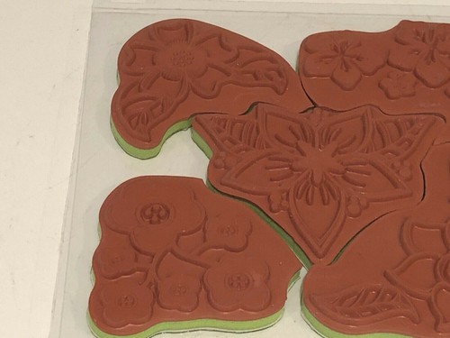 NEW Set of 5 Different Flower Rubber Stamps 4" x 4" sheet - Picture 4 of 12