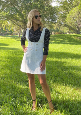 slim fit dress slacks Zara Beige Pinafore Dress main image 0